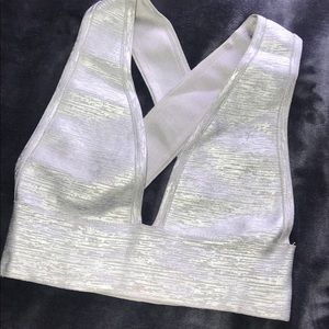 Silver crop top